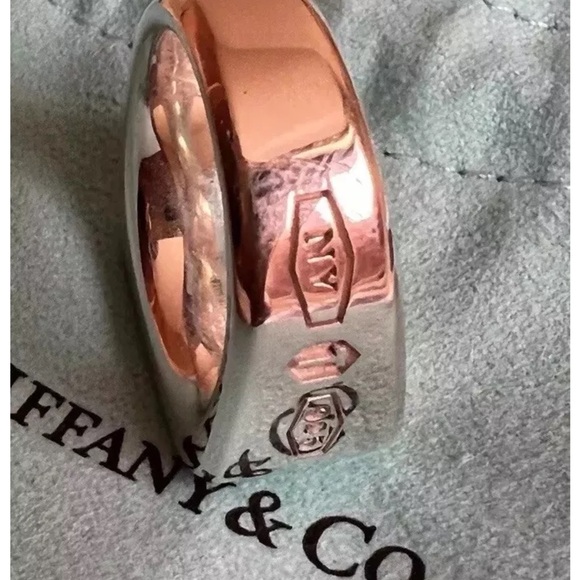 Tiffany 1837 (R) Makers Signet Ring In Sterling Silver,12mm Wide Unisex - Picture 8 of 9